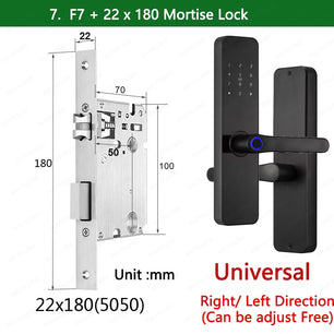 Zinc Alloy Fingerprint Bluetooth Rechargeable Battery Door Lock