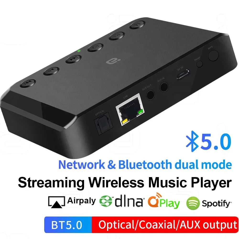 USB 3.5mm WIFI Bluetooth Wireless Audio Receiver Optical Adapter