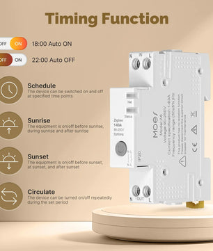 MOES ZigBee 63A Smart Circuit Breaker Electricity Monitor with Alexa
