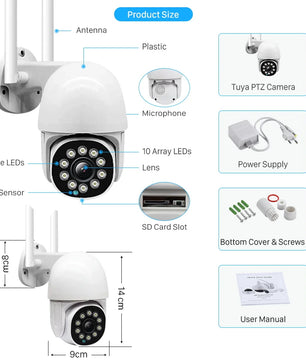 5MP IP66 Waterproof Outdoor 5X Digital Zoom Surveillance Camera
