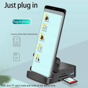 8-IN-1 Aluminum Alloy USB Type-C Splitter Docking Station Hub
