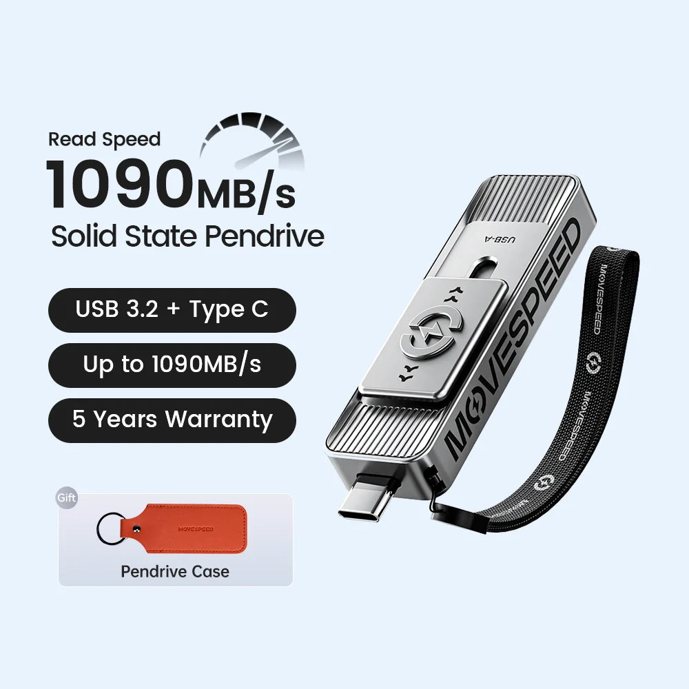 512GB - 2TB USB 3.2 External Flash Memory Solid State Pen Drive