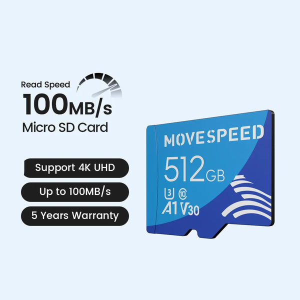 32GB-512GB High Read Speed V30 100MBs Flash Memory Card
