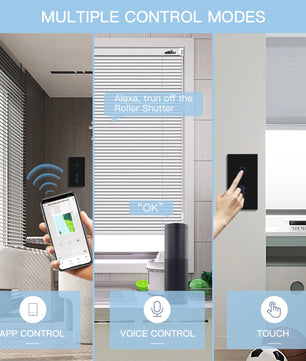 Bseed Alloy 3 Gang Wifi Smart Roller Shutter APP Control Switch