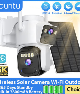 10MP 5K Wireless Solar Wifi Dual Lens Surveillance Camera