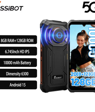 10000mAh 6.75 Inch 128GB Android F110 Pro 5G Rugged Smartphone