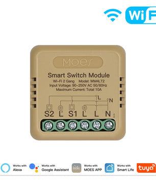 MOES WiFi Zigbee Smart Switch Module 1-4 Gang with Voice Control