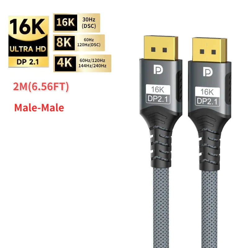 Aluminium 6.3mm HDMI-Compatible 2.1 Extension Cable For Laptop
