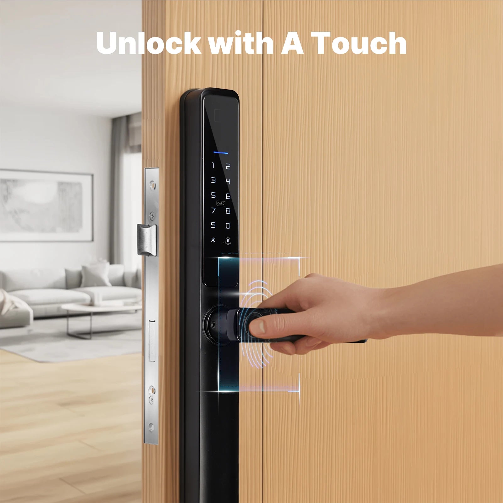 Aluminum Alloy Bluetooth Compatible Electronic Smart Door Lock