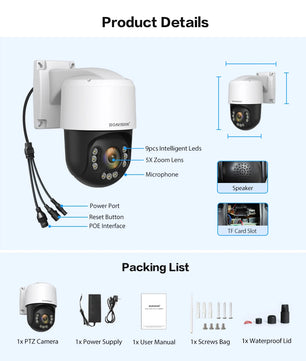 Boavision 8MP IP Optical Zoom Vehicle Detection Security Camera