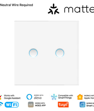 MOES WiFi Smart Glass Panel Light Switch with Alexa Google Home