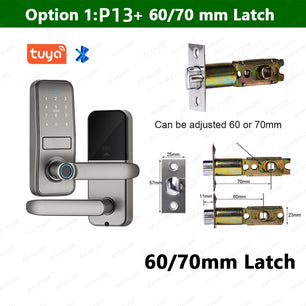Aluminium Alloy Fingerprint Bluetooth Reversible Handle Door Lock