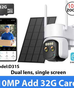 10MP 10X Zoom Solar Wireless Outdoor HD Surveillance Camera