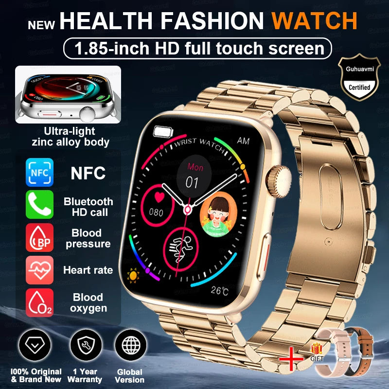 Rubber Waterproof Android Square Shaped Amoled Screen Smartwatch