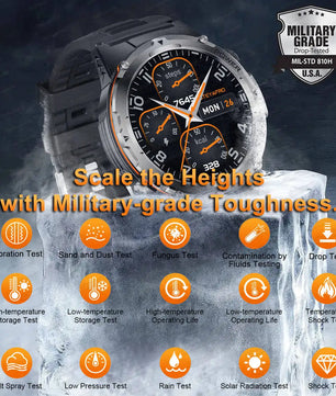 Silica Gel Waterproof Round Shaped Heart Rate Tracker Smartwatch