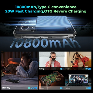 10800mAh 256GB Hotwav Hyper 7S 5G Rugged Smartphone