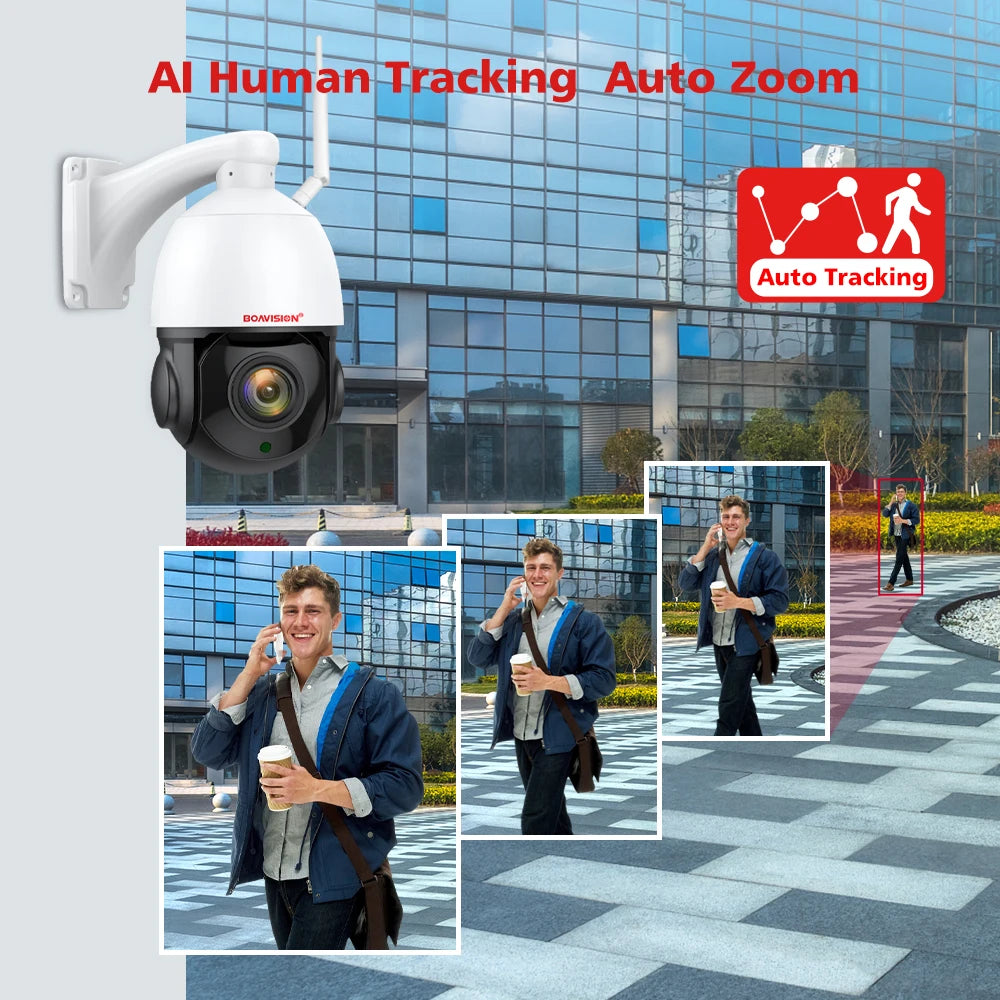 8 Mega Pixel Plastic IP66 Human Auto Tracking Surveillance Camera