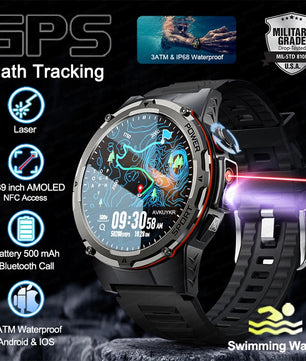 Silica Gel Waterproof Round Shaped Heart Rate Tracker Smartwatch