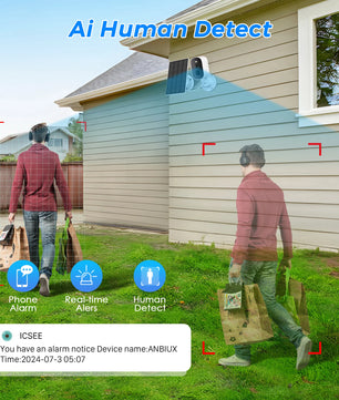 1080p 4MP Wireless Solar Human Detection Security Protection Camera