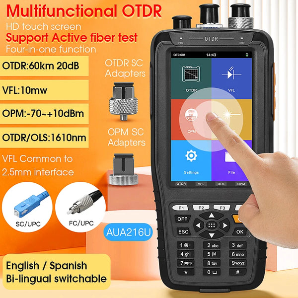 Single Mode Hybrid Optic Touch Screen Time Domain Reflectometer