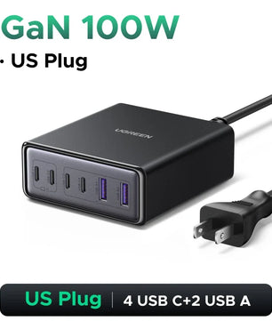 Ugreen 65W GaN Desktop Fast Charger For iPhone 17 16 15 Pro Max