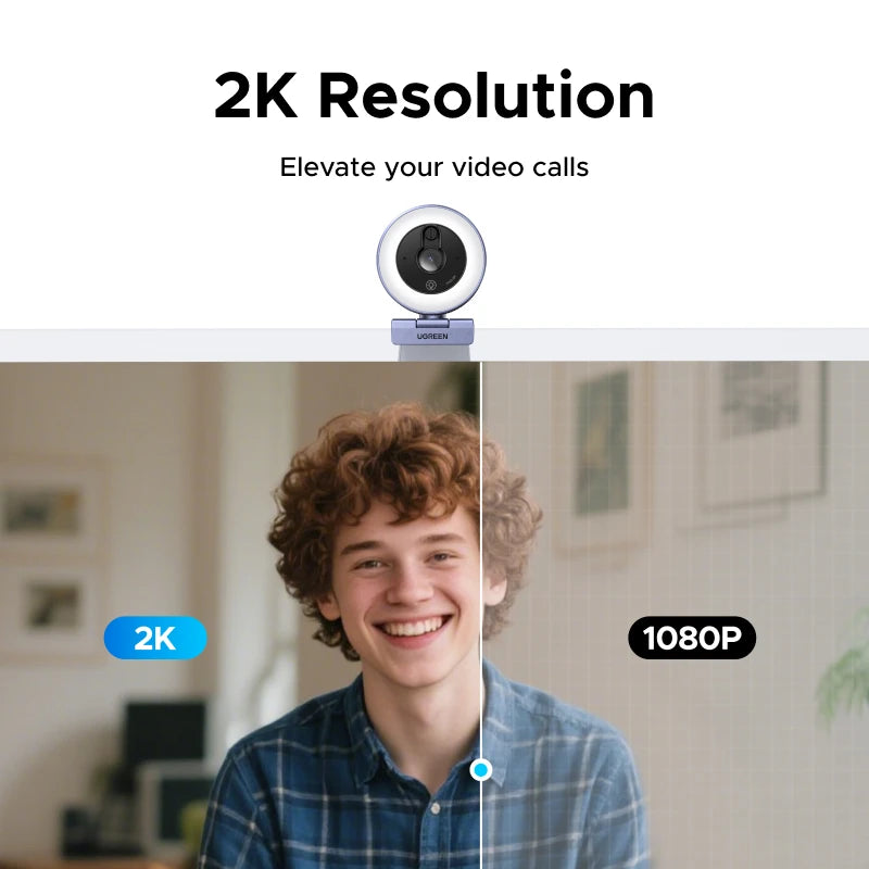 Ugreen 2K30 1.5m Cable USB Camera Webcam For PC