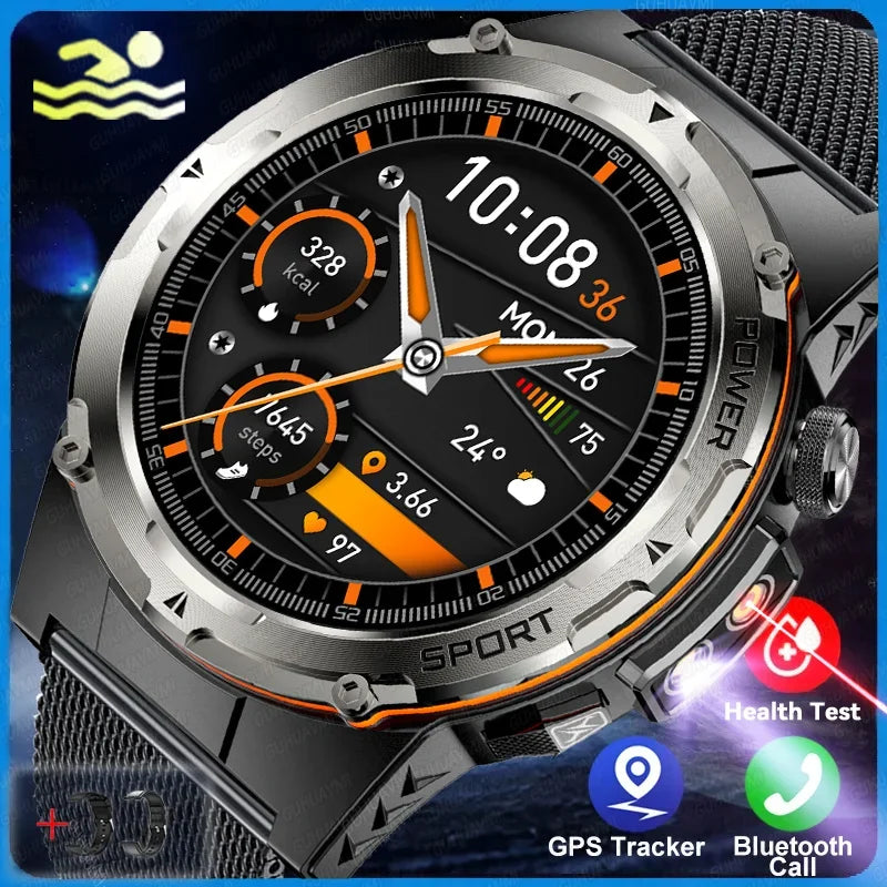 Silica Gel Waterproof Round Shaped Heart Rate Tracker Smartwatch