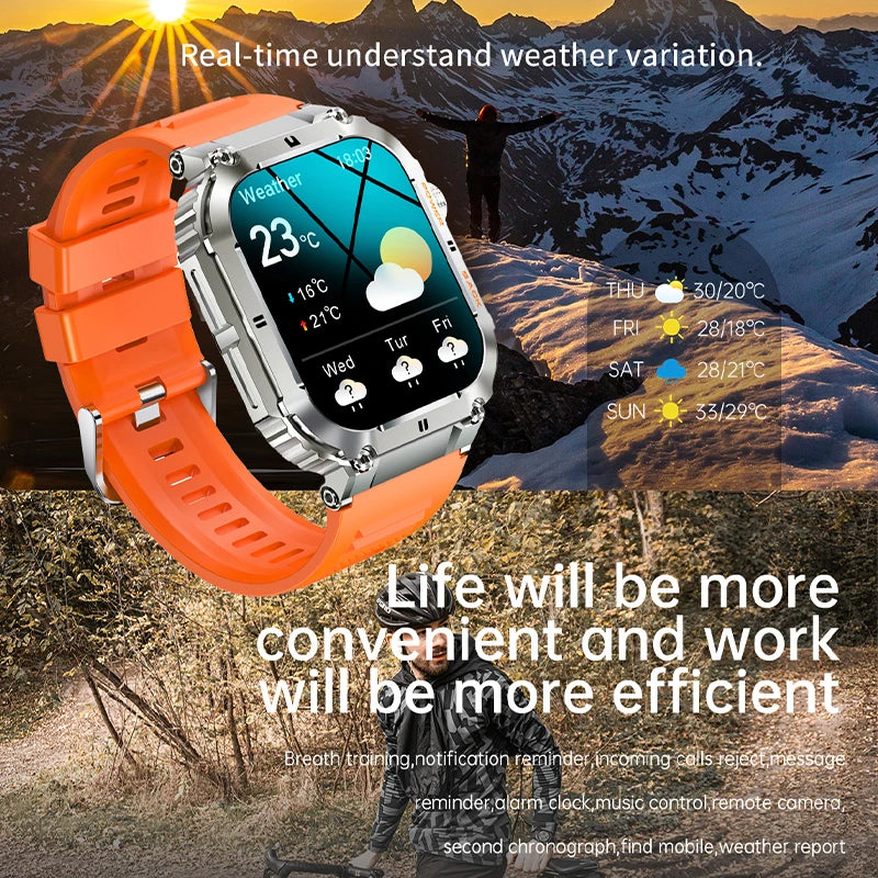 Silica Gel Waterproof Touch Screen Bluetooth Square Smartwatch