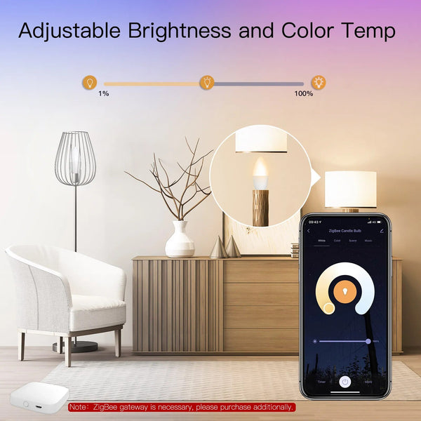 Moes Dimmable LED Light Zigbee Voice Control Smart Bulb
