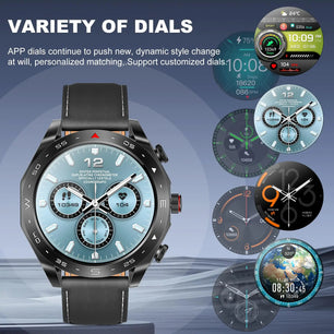 2-In-1 Waterproof Alloy AMOLED Display Smartwatch With Earphones