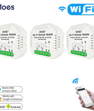 Moes 150W Plastic Automatic WIFI Smart Dimmer Switch Modules