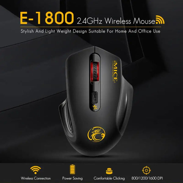 1600DPI Wireless Bluetooth Gamer Mouse With 4 Buttons and 1 Roller
