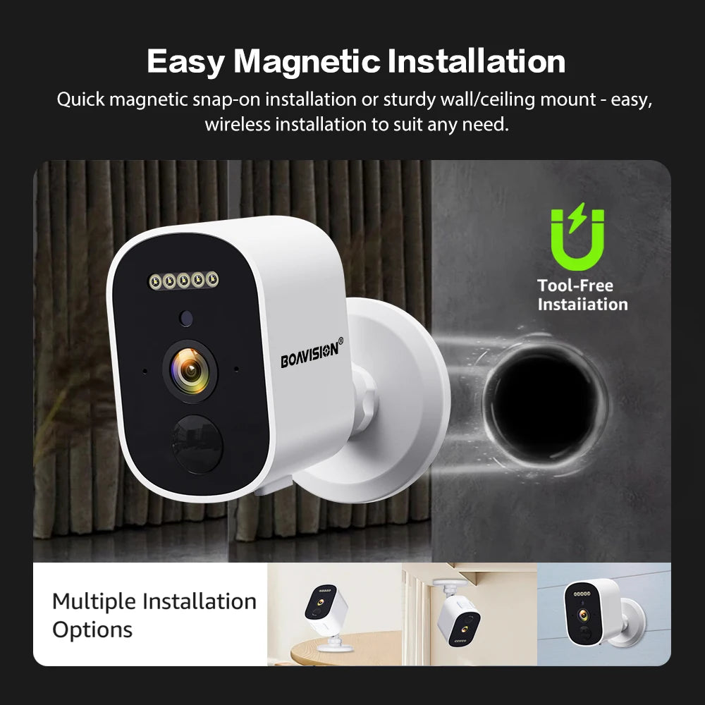 Boavision 4MP WIFI Night Vision Two Way Audio Security Camera
