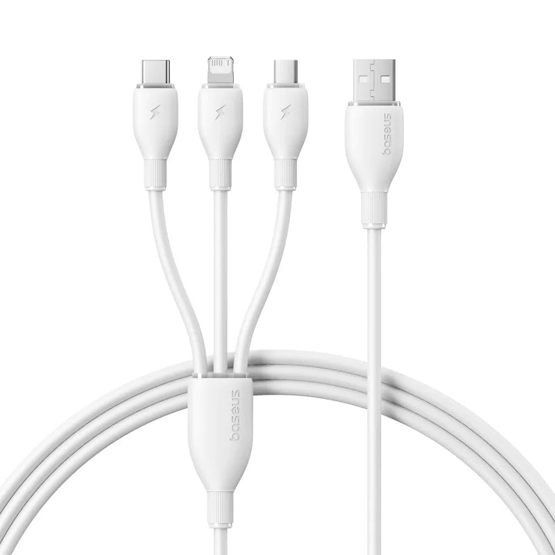 3 in 1 USB Liquid Silicone Type-C Fast Charging Optical Fiber Cable