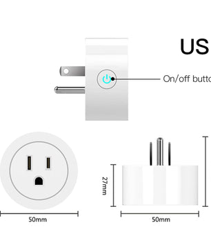 Moes Plastic Panel Voice Remote Control Smart Power Socket Plug