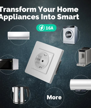 MOES ZigBee Smart EU Wall Socket with Energy Monitor and Voice Control