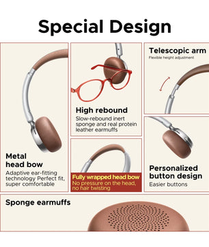 Metal Dynamic Vocalism Bluetooth Wireless Premium Headphone