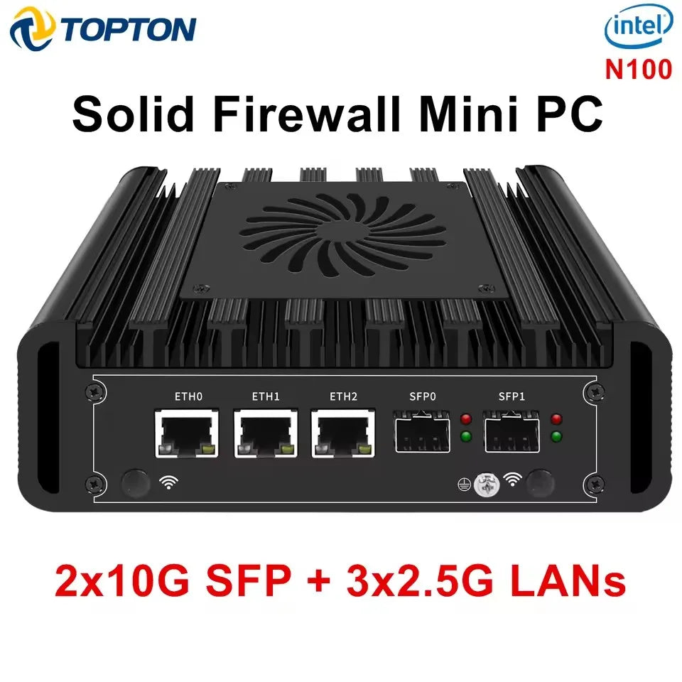 1TB 4GB Topton Intel i3 N300 N150 DDR5 Firewall Mini PC