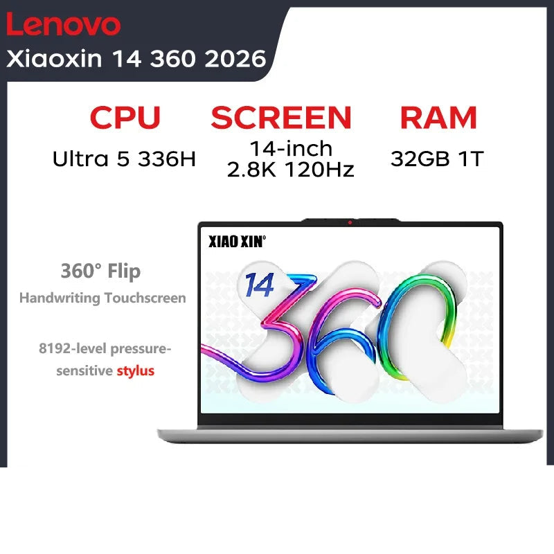 60WmAh 14" 120Hz Ultra 5 336H 32GB 1TB SSD Lightweight Laptop