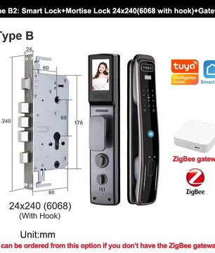 RayKube Aluminium Alloy Fingerprint Digital Smart Door Lock