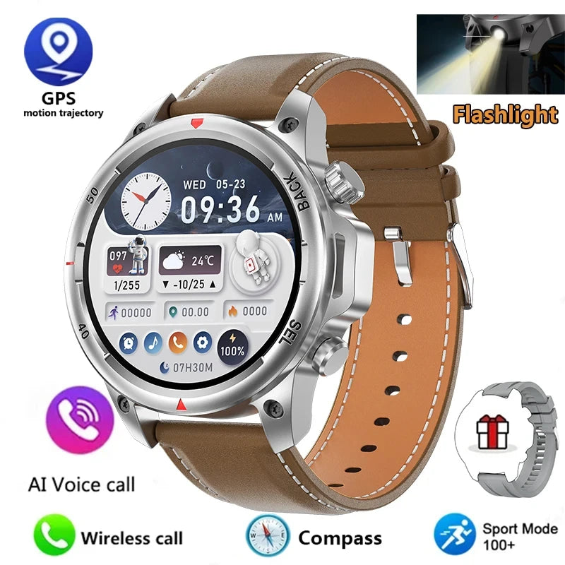 Alloy Waterproof Android Round Shaped Bluetooth Smartwatch