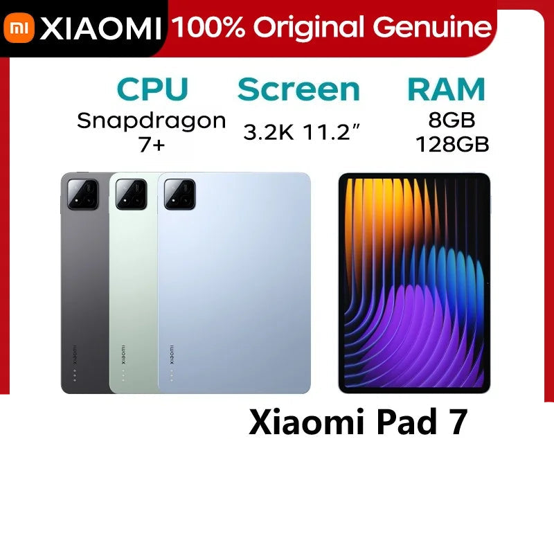 8850mAh Xiaomi Pad 7 11.2" 3.2K 144Hz Display Gen3 8850mAh Tablet