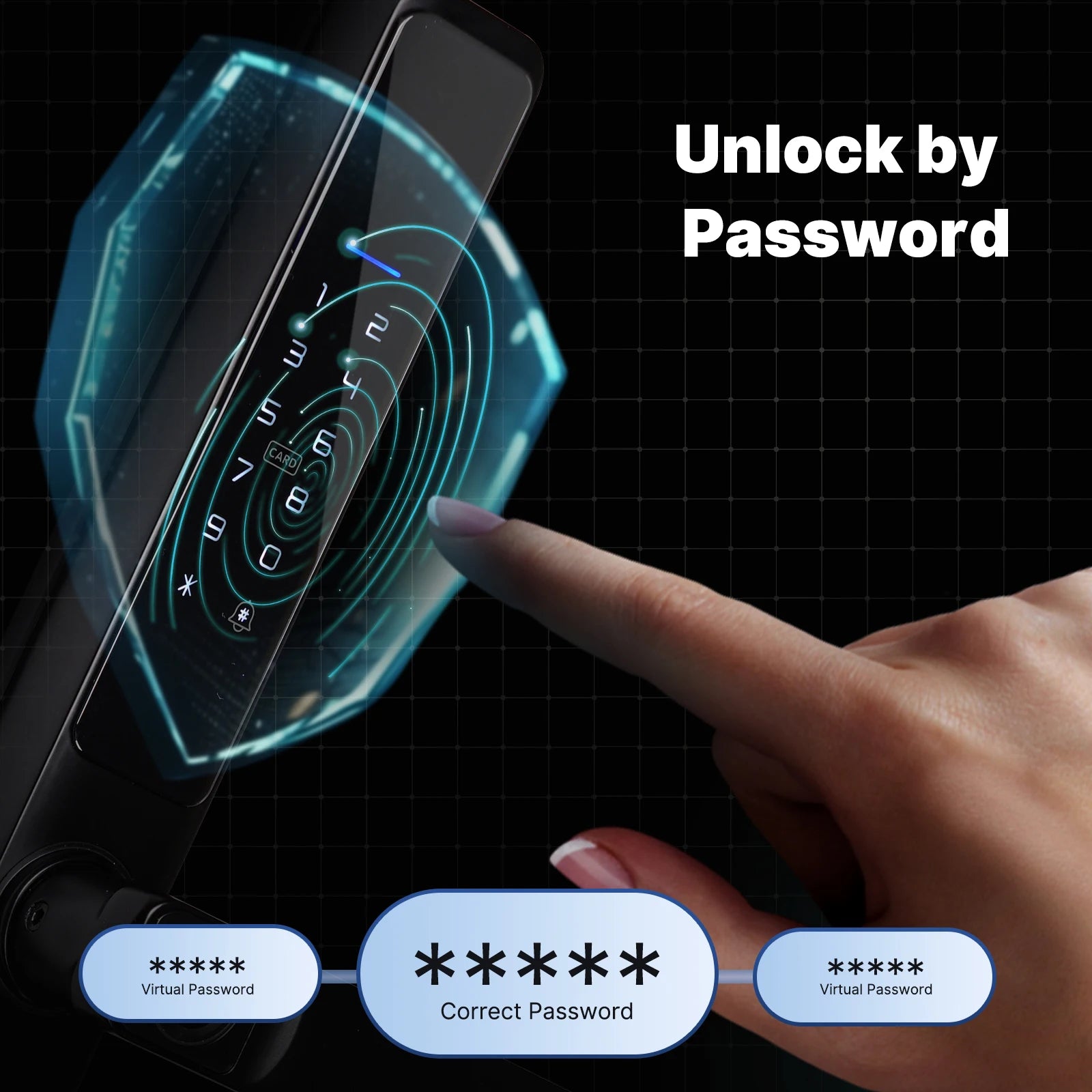 Aluminum Alloy Bluetooth Compatible Electronic Smart Door Lock