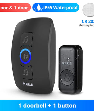 Kerui Plastic Wireless Waterproof Battery Cordless Remote Doorbell