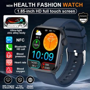 Rubber Waterproof Android Square Shaped Amoled Screen Smartwatch