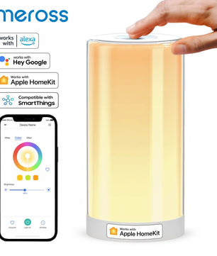 Meross Plastic Smart WiFi LED Night Light Dimmable Bedside Lamp