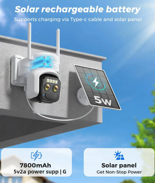 10MP 5K Wireless Solar Wifi Outdoor Surveillance Camera