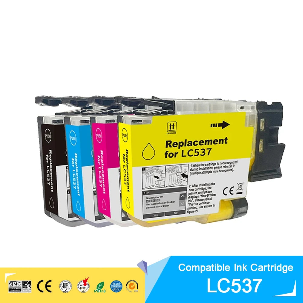 LC537 LC-537 Ink Cartridge For Brother MFC-J5115DW J6975DW Printer