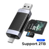 USB 3.0 Aluminium Alloy External Installation Memory Card Adapter