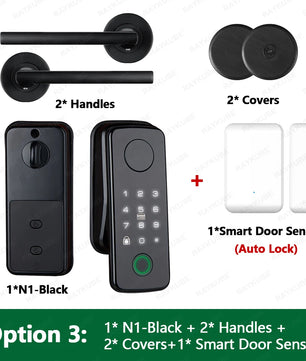 Aluminium Alloy Fingerprint Bluetooth Reversible Handle Door Lock